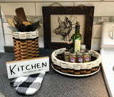 Foxcreek Baskets Utensil Lazy Susan Basket-Cottage Black, view 5