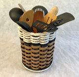 Foxcreek Baskets Utensil Lazy Susan Basket-Cottage Black, view 6