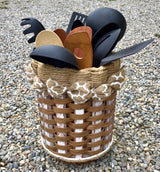 Foxcreek Baskets Utensil Lazy Susan Basket-Shabby Chic Collection, view 3