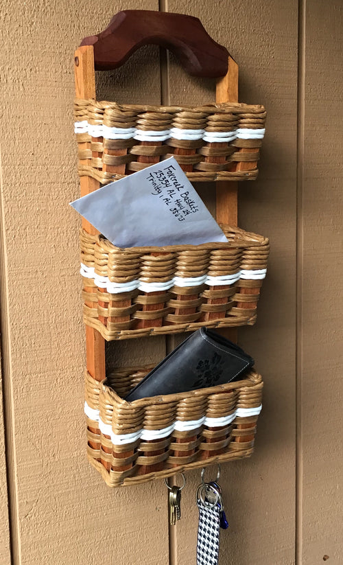 Foxcreek Baskets Wall Organizer Triple Basket