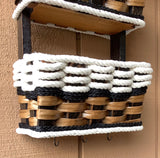 Foxcreek Baskets Wall Organizer Triple Baskets w/ hooks-Cottage Black, view 5