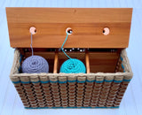Foxcreek Baskets Lidded Yarn Basket w/dividers, view 2