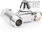 Frizzlife Brass Feed Water Adapter for RO Water Filters, Ice Maker-3/8", 3/8" comp and 1/4"OD comp, view 2