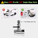 Frizzlife Brass Feed Water Adapter - 3/8 inch,3/8 inch Comp and 3/8 inch OD Compression Angle Stop Valve Adapter for 3/8" Water Line Reverse Osmosis Water Filters, Coffee Brewers, and Ice Maker, view 2