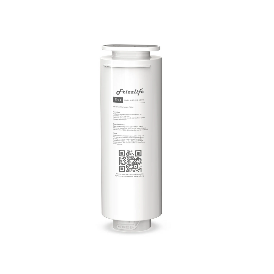 FRIZZLIFE ASR212-400G Replacement Filter Cartridge for PD400 RO Undersink Filter System (2nd Stage)
