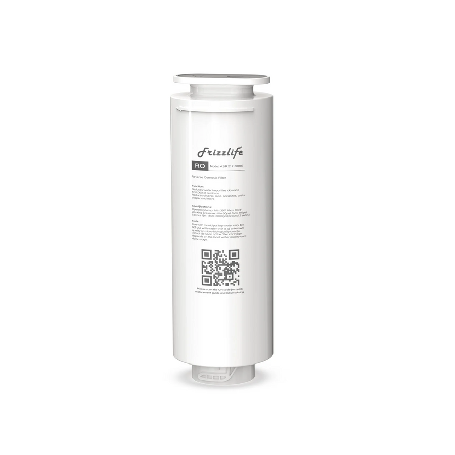FRIZZLIFE ASR212-500G RO Replacement Filter Cartridge for PD500 RO Undersink Filter System (2nd Stage)