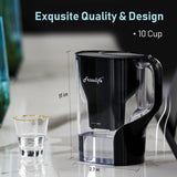 Frizzlife FP40 Water Filter Pitcher, Large 10 Cup purifier System with Filter Life Remind, view 4
