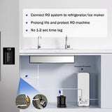 Frizzlife Pressure Mini Water Tank for All Tankless Reverse Osmosis System, Small Water Storage Tank for PD600, PX500A, PD800, PD1000, PD400, G3P600, G3P800, G2, Fit 1/4” & 3/8” Water Tubing RO system, view 5