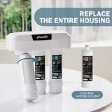 Frizzlife SKP-HF Replacement Housing Kits (4 Pack) With Filter Cartridges Inside for SK99 and SP99 Under Sink Water Filter System, view 3