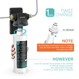 Frizzlife SW10-HF Replacement Housing Kit With PLC10 Filter Cartridge Inside - For SW10 and SW10F Under Sink Water Filter Systems, view 3