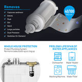 Frizzlife 40&100 Micron Spin Down Sediment Filter with Built-in Scraper, Reusable Whole House Pre-Filter for City/Well Water, Washing Machine, Flushable Filtration, 1"&3/4" NPT, BPA Free, JB40-100, view 3