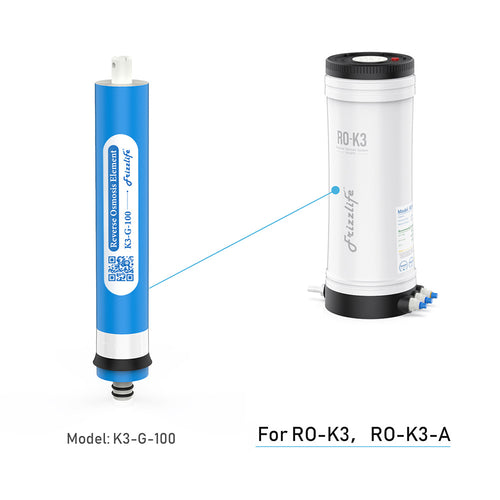 Frizzlife K3-G-100 Replacement Filter Cartridge For RO-K3 and RO-K3-A Under Sink RO Systems- 2nd Stage