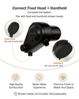 Frizzlife Dual-Outlet Shower Filter, Keeps Existing Fixed and Handheld Shower Heads, Both Showerhead Get Filtered Water, 210g KDF-55 and Calcium Sulfite, Reduces Chlorine, High Flow,Heads Not Included, view 3
