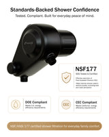Frizzlife Dual-Outlet Shower Filter, Keeps Existing Fixed and Handheld Shower Heads, Both Showerhead Get Filtered Water, 210g KDF-55 and Calcium Sulfite, Reduces Chlorine, High Flow,Heads Not Included, view 4