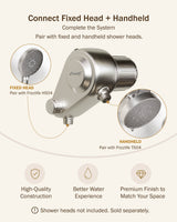 Frizzlife Dual-Outlet Shower Filter, Keeps Existing Fixed and Handheld Shower Heads, Both Showerhead Get Filtered Water, 210g KDF-55 and Calcium Sulfite, Reduces Chlorine, High Flow,Heads Not Included, view 3