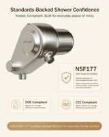 Frizzlife Dual-Outlet Shower Filter, Keeps Existing Fixed and Handheld Shower Heads, Both Showerhead Get Filtered Water, 210g KDF-55 and Calcium Sulfite, Reduces Chlorine, High Flow,Heads Not Included, view 4
