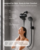 Frizzlife Dual-Outlet Shower Filter with Handheld Sprayer, Keeps Existing Fixed Shower Head, Both Heads Get Filtered Water, High Pressure 3-Mode, 210g KDF-55 and Calcium Sulfite, Reduces Chlorine, view 2