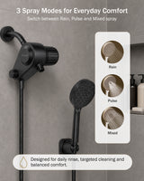 Frizzlife Dual-Outlet Shower Filter with Handheld Sprayer, Keeps Existing Fixed Shower Head, Both Heads Get Filtered Water, High Pressure 3-Mode, 210g KDF-55 and Calcium Sulfite, Reduces Chlorine, view 5