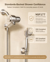 Frizzlife Dual-Outlet Shower Filter with Handheld Sprayer, Keeps Existing Fixed Shower Head, Both Heads Get Filtered Water, High Pressure 3-Mode, 210g KDF-55 and Calcium Sulfite, Reduces Chlorine, view 5