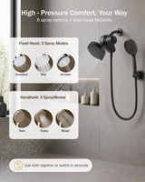 Frizzlife Dual Filtered Shower Head Combo, Rainfall Showerhead with Handheld, Both Heads Filtered, KDF-55 and Calcium Sulfite Filter, Reduces Chlorine, High Pressure, Ideal for Homes with Hard Water, view 6