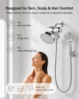 Frizzlife Dual Filtered Shower Head Combo, Rainfall Showerhead with Handheld, Both Heads Filtered, KDF-55 and Calcium Sulfite Filter, Reduces Chlorine, High Pressure, Ideal for Homes with Hard Water, view 6