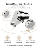 Frizzlife Dual-Outlet Shower Filter, Keeps Existing Fixed and Handheld Shower Heads, Both Showerhead Get Filtered Water, 210g KDF-55 and Calcium Sulfite, Reduces Chlorine, High Flow,Heads Not Included, view 3