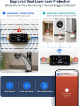 Frizzlife Smart Water Monitor & Automatic Shutoff with 3 Leak Sensors, LPG365-P-3S, view 3