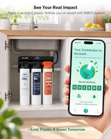 Frizzlife M800 Non-Electric Tankless RO Water Filter, 900GPD Alkaline Mineralized System, Smart WiFi App Control, Real-Time TDS & Filter Life Monitoring, Auto Flush, NSF/ANSI 58&372, 4:1 Pure to Drain, view 3