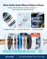 Frizzlife M800 Non-Electric Tankless RO System, 900 GPD Alkaline Remineralization, view 5