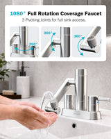 Frizzlife MF1080-D Series Bathroom & Kitchen Faucet with Water Filter, Brushed Nickel, view 5