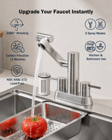 Frizzlife MF1080-D Series Bathroom & Kitchen Faucet with Water Filter, Polished Chrome, view 3