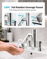 Frizzlife MF1080-D Series Bathroom & Kitchen Faucet with Water Filter, Polished Chrome, view 5