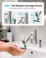Frizzlife MF1080-D Series Bathroom & Kitchen Faucet with Water Filter, Brushed Nickel, 360° Swivel Aerator, view 5