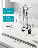 Frizzlife MF1080-D Series Bathroom & Kitchen Faucet with Water Filter, Polished Chrome, 360° Swivel Aerator, view 2