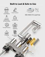 Frizzlife MF1080-D Series Bathroom & Kitchen Faucet with Water Filter, Polished Chrome, 360° Swivel Aerator, view 3