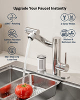Frizzlife MF1080-S Series Bathroom & Kitchen Faucet with Water Filter, Polished Chrome, view 3