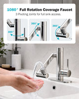 Frizzlife MF1080-S Series Bathroom & Kitchen Faucet with Water Filter, Polished Chrome, view 5