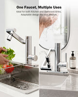 Frizzlife MF1080-S Series Bathroom & Kitchen Faucet with Water Filter, Brushed Nickel, 360° Swivel Aerator, view 6