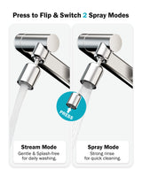 Frizzlife MF1080-S Series Bathroom & Kitchen Faucet with Water Filter, Polished Chrome, 360° Swivel Aerator, view 5