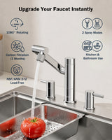 Frizzlife MF1080-X Series Bathroom & Kitchen Faucet with Water Filter, Polished Chrome, view 2