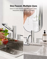 Frizzlife MF1080-X Series Bathroom & Kitchen Faucet with Water Filter, Brushed Nickel, 360° Swivel Aerator, view 6
