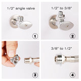Frizzlife Brass NPT Thread Pipe Fitting Converter-1/2 to 3/8 inch Comp, view 2