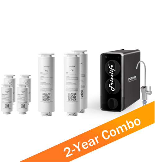 Frizzlife PD1200 RO System with an Extra TWO-Year Filter Combo