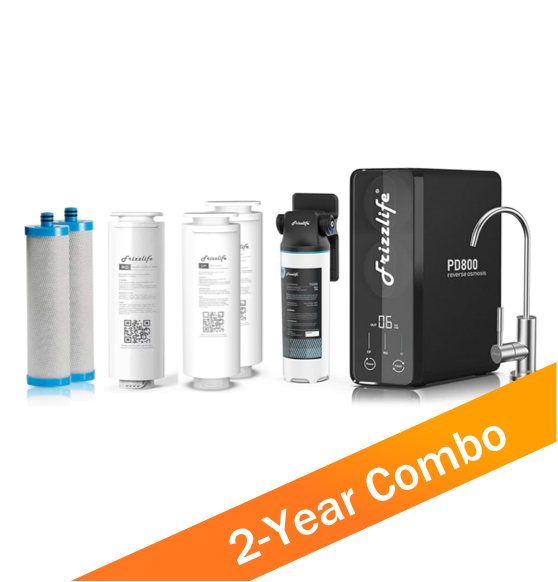 Frizzlife PD800-TAM4 RO System with TWO-Year Filter Combo