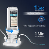 Frizzlife TD-3 Post Carbon Water Filter - Under Sink Activated Carbon Block Post Filter for RO Filter Systems, view 3