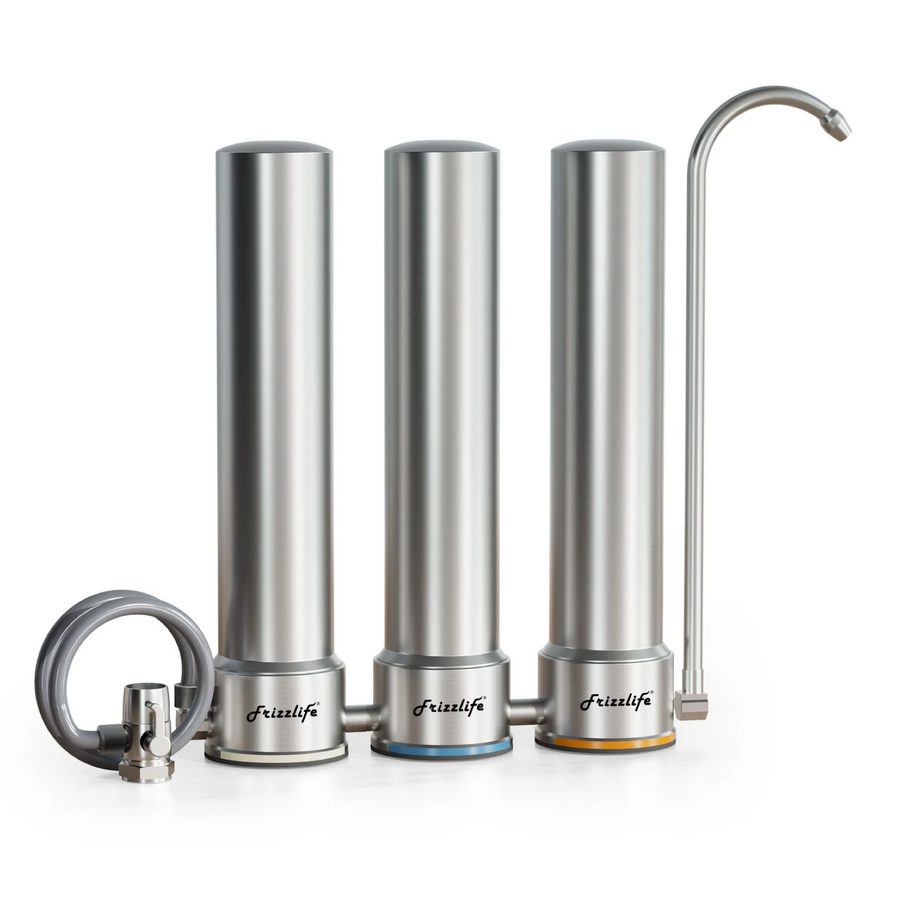 Frizzlife 9-Stage Stainless Steel Countertop Water Filter System, TS99
