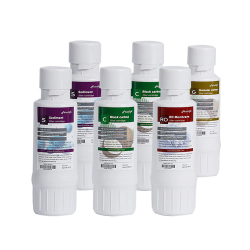 Frizzlife W5006 Replacement Filter Cartridge Set (6 Pack) For WA99 RO System