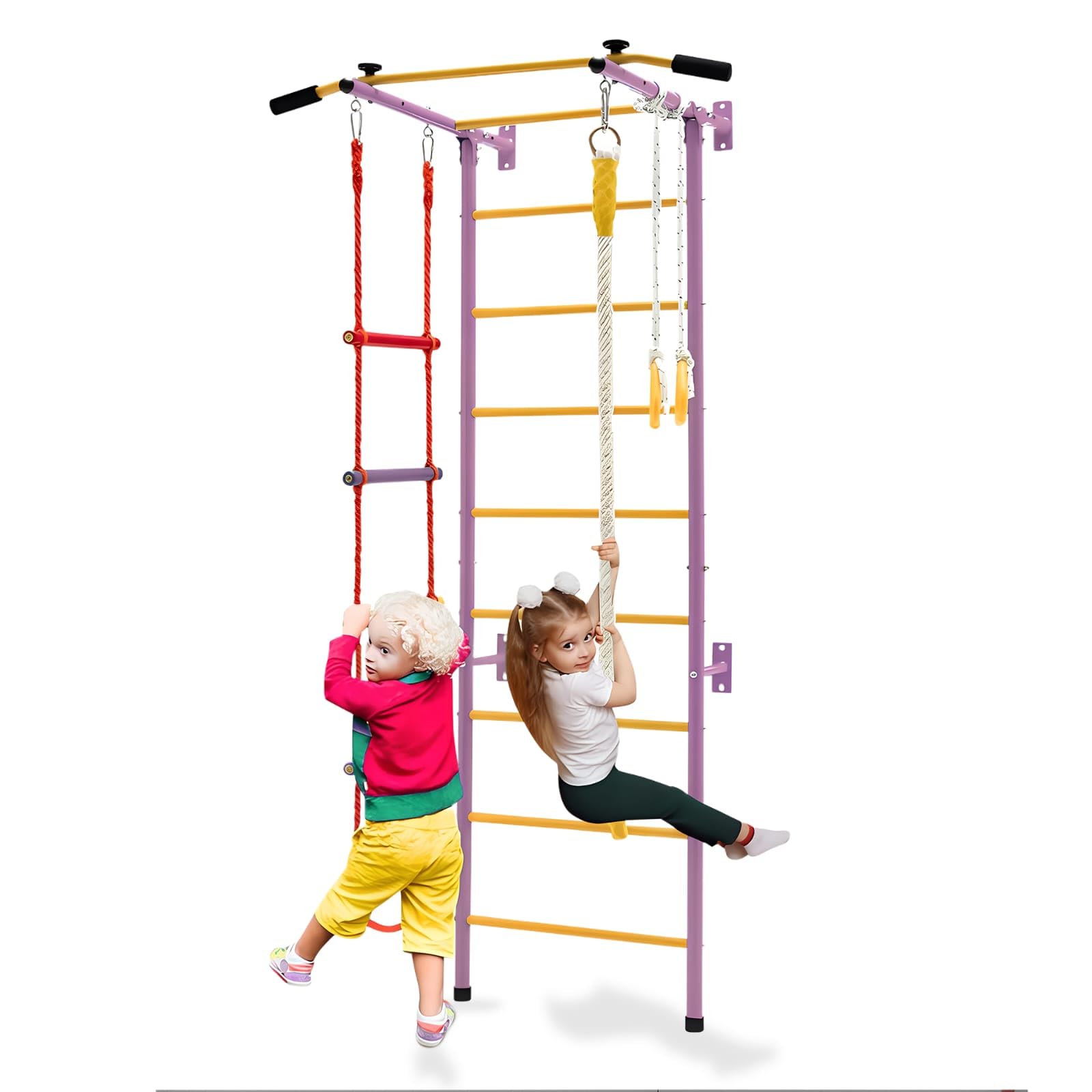 Funphix 5 In 1 Swedish Ladder Wall Gym Set – Small – Pink, view 2