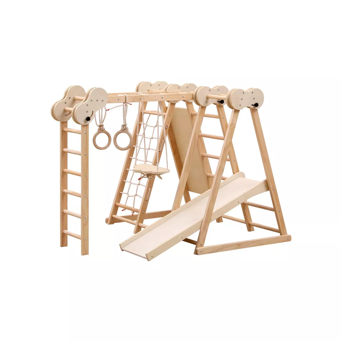 Funphix 5 In 1 Wooden Climber – Natural