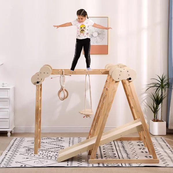Funphix 5 In 1 Wooden Climber – Natural, view 2